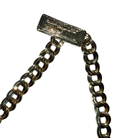 St John Vintage Gold Curb Chain Adjustable Logo Belt - Picture 12 of 15